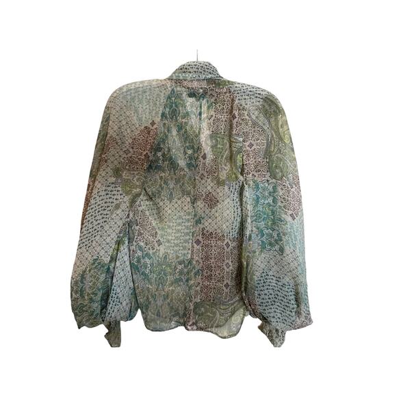 GORGEOUS LBK‎ Loubarok Blouse - Made in France - Size L - Incredible Sleeves - Picture 2 of 14